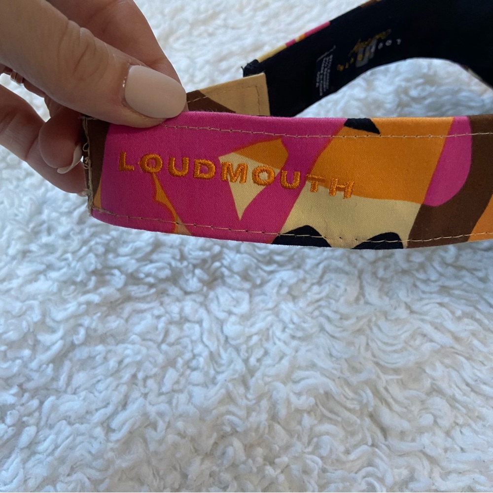 Loudmouth Women's Visor in Brown, Pink, Orange, Cream - Picture 3 of 7